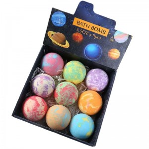Private Label Top Seller Colorful Rich Bubble Bath Bomb Ball Supplies Hemp Fizzies Rainbow Herbal Bath Bombs 9pcs