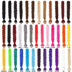 Wholesale 165g fashion African 82inch hair braiding extensions synthetic hair braid wig