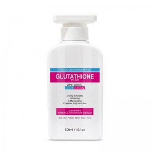 OEM Strong Whitening Body Lotion 300ml for Black Skin Lightening Private Label Glutathione Vitamin C Whitening