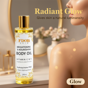 100% Natural Vitamin C, Niacinamide, Vitamin E Facial and Body Oil for Skincare, Whitening, Anti-Aging, and Nourishment