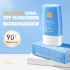 90+ PA++++ sunscreen isolates UV rays, refreshing and non greasy