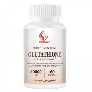 OEM High Quality 20000mg Liposomal Glutathione Collagen Capsules Best Glutamic Acid Supplements for Adult Skin Whitening