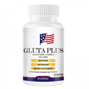 Private Label 2000mg Glutathione Capsules Halal Best Skin Whitening Pills for Adults Skin Brightening Made in USA