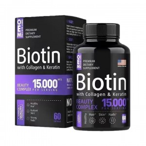 Factory Price All-Herbal Collagen, Biotin & Keratin Blend with Vitamin C (400IU Vitamin E) Capsules