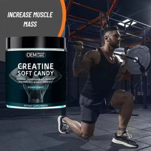 Wholesale Price OEM Private Label Vegan Halal Creatine Gummies 5000mg Creatine Monohydrate Gummies Supplement Creatine Powder