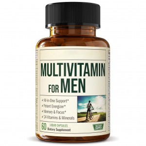 Vegan Multivitamin Capsule Healthcare Supplement Factory Private Label Capsules for Energy Focus and Performance