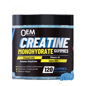 OEM Creatine Monohydrate Gummy Candy Energy Booster Halal Certified Supplement for Muscle Growth and Men
