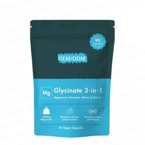 OEM ODM Private Package Magnesium Glycinate 3-in-1 Magnesium Capsules Complex Non-GMO Formula Capsules