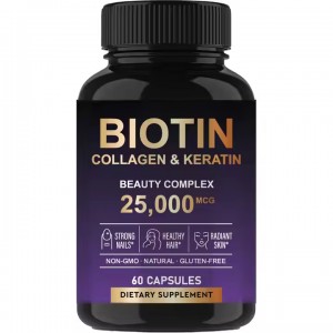 Balance Hair Growth Supplement OEM/ODM Private Label Biotin Collagen Keratin Capsules Heathcare Support MCG Capsules