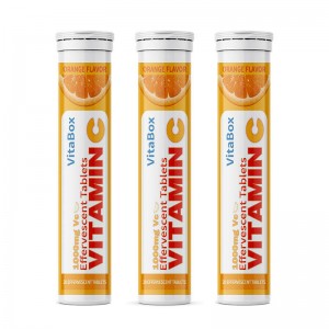 Good Quality Blood Orange Flavor Vitamin C 1000Mg Effervescent Tablets in Stock