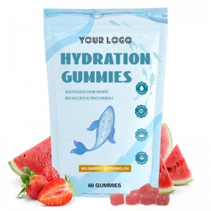 Supply Private Label Instant Hydration Electrolyte Provide Energy Electrolyte Gummies Hydration Gummies