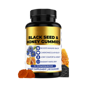 Black Seed Oil Cold Pressed Gummy Antioxidant Support Gummies With Honey Organic Fat Burner