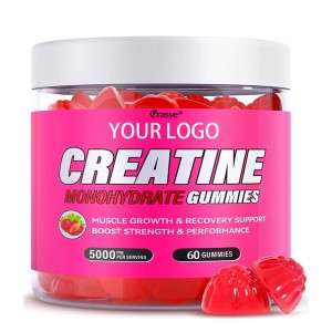 OEM/ODM Creatine PreWorkOut Gummy 5000mg Creatine Monohydrate Gummies Creatine Monohydrate 0g Sugar Chewables