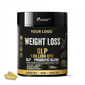 OEM/ODM 12-in-1 Support Formula for Metabolism & Wellness GLP-1 Probiotic Weight Loss Supplement Capsule