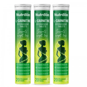 OEM Lemon Flavor Green Coffee Extract Green Tea Extract L-carnitine Effervescent Tablets for Weight Loss
