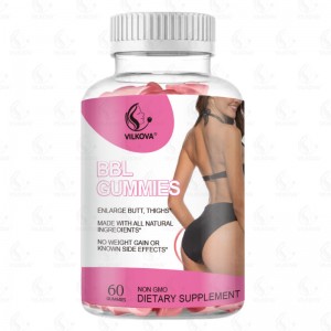Private Label BBL Gummies Dietary Supplement Butt Hip Booster Gummy Butt Enhancement Lifting for Women Adult Use Only