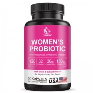 Private Label Vegan Women's Probiotics Capsules Health Vaginal Care Dietary Supplement Engineered for Optimal Wellness