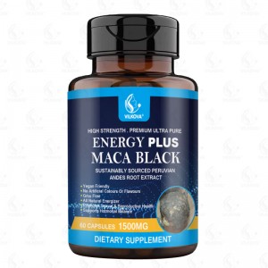 Private Label 1500mg Organic Vegan Maca Root Capsule Supports Immune System and Energy in Men for Adults and Teenagers