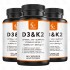 OEM High-Dose Vitamin K2 D3 MK7 Menaquinone Capsules Adult Support for Bone Strength Heart Health Blood Circulation
