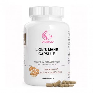 OEM Organic Lion's Mane Capsules Herbal Supplement Lion's Mane Powder Tablet Plant Extract Lion's Mane Mushroom Capsules